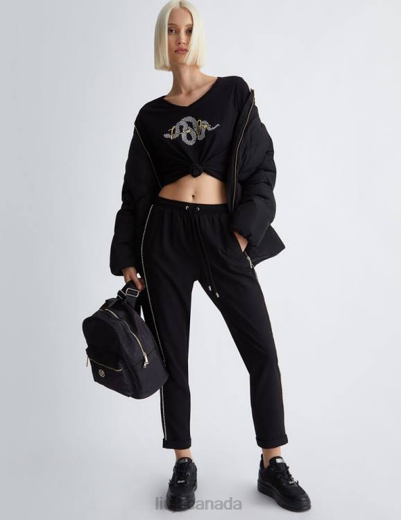 Clothing Liu Jo T-Shirt With Logo And Gemstones Women F606905