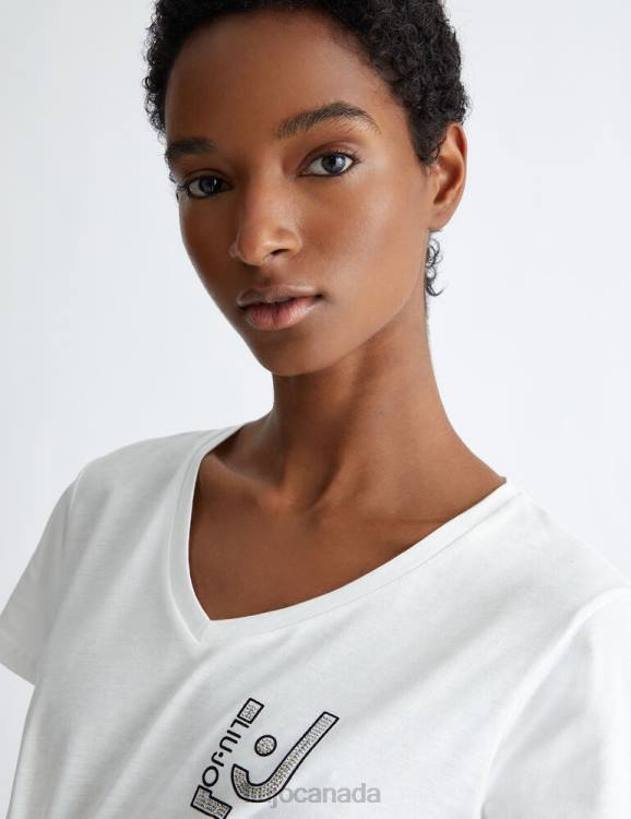 Clothing Liu Jo T-Shirt With Logo And Gemstones Women F606922