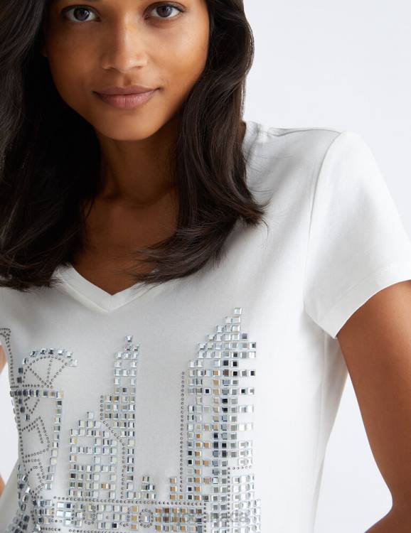 Clothing Liu Jo T-Shirt With Rhinestones Women F606254