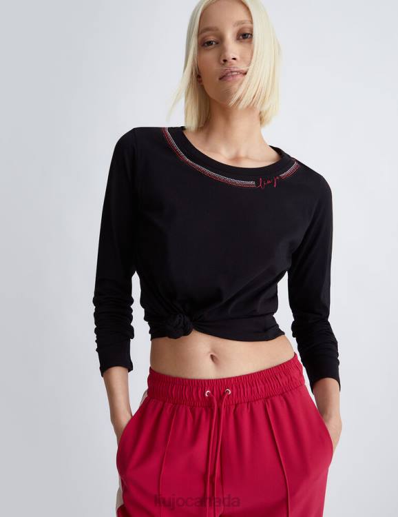 Clothing Liu Jo T-Shirt With Rhinestones Women F606996