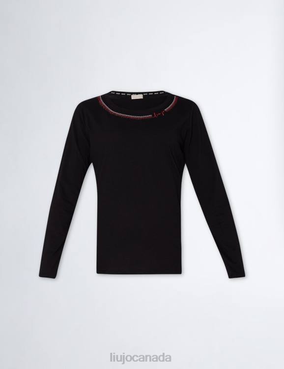 Clothing Liu Jo T-Shirt With Rhinestones Women F606996