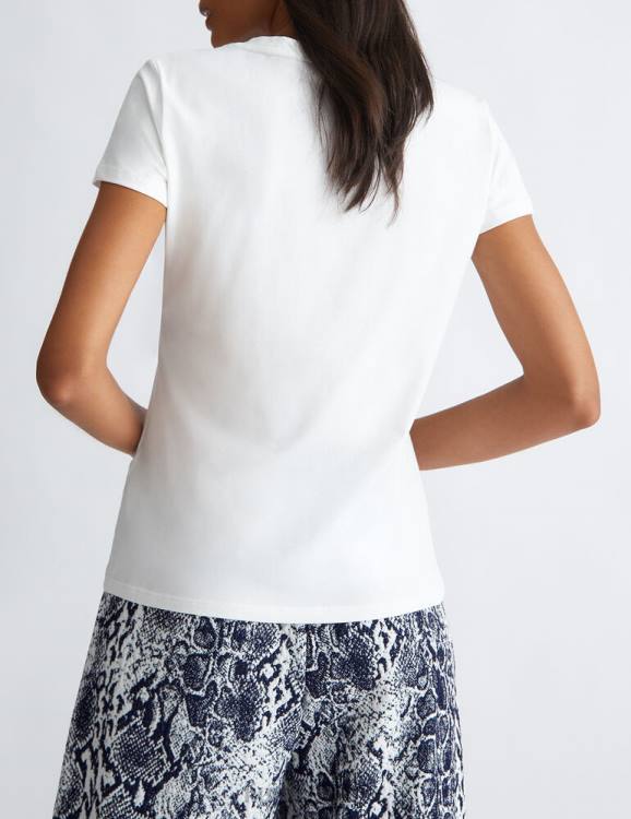 Clothing Liu Jo T-Shirt With Snakeskin Logo Women F606980