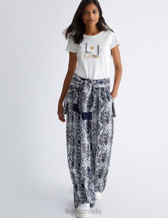 Clothing Liu Jo T-Shirt With Snakeskin Logo Women F606980