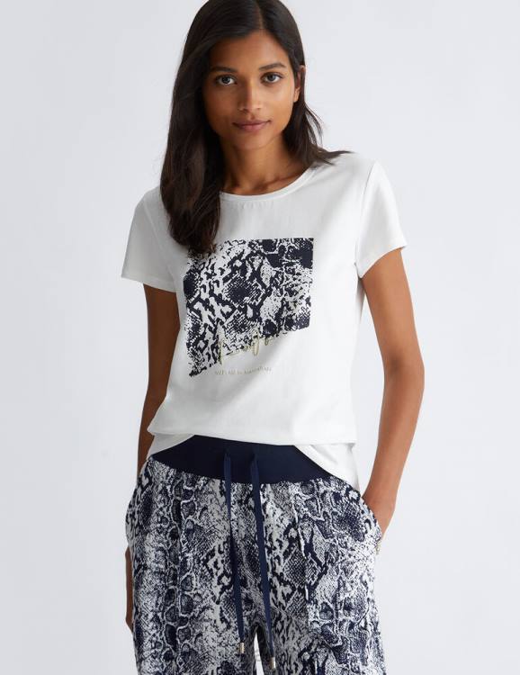 Clothing Liu Jo T-Shirt With Snakeskin Print Women F606977