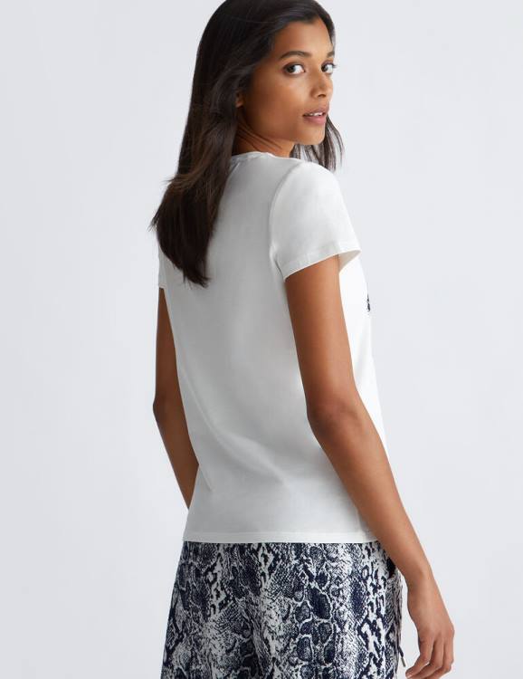 Clothing Liu Jo T-Shirt With Snakeskin Print Women F606977
