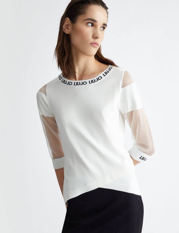 Clothing Liu Jo Top With Mesh Sleeves Women F6061054