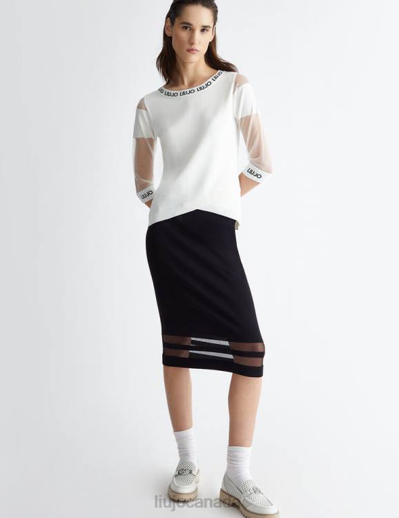 Clothing Liu Jo Top With Mesh Sleeves Women F6061054