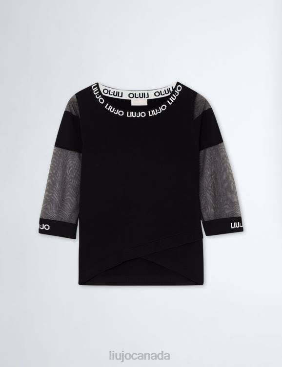 Clothing Liu Jo Top With Mesh Sleeves Women F606787